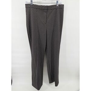 Tahari Women's Geometric Print Straight Leg Pants Size 10 NWT Business Casual